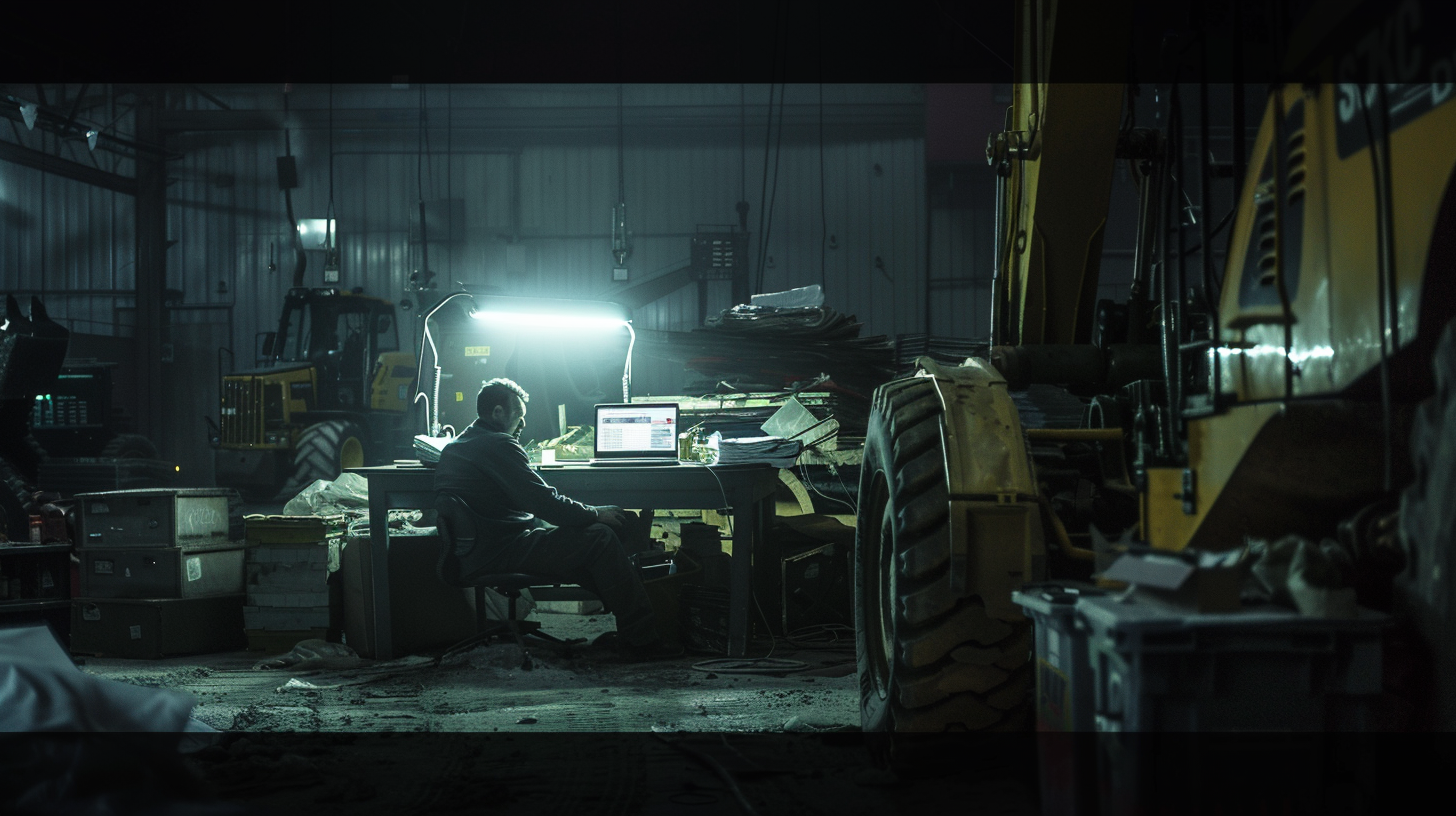 Heavy equipment repair shop